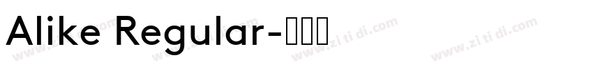 Alike Regular字体转换